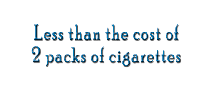 Less than 2 packs of cigarettes